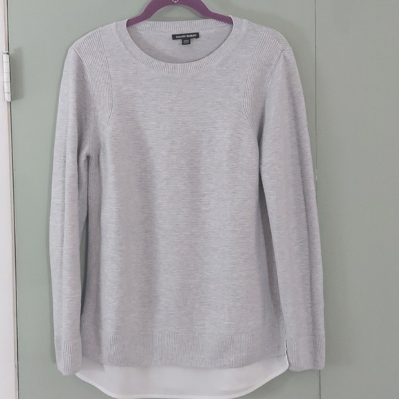 Hilary Radley Ribbed Mock-Layer Crew Neck Tunic Knit 2fer Top Sz M - Picture 10 of 12